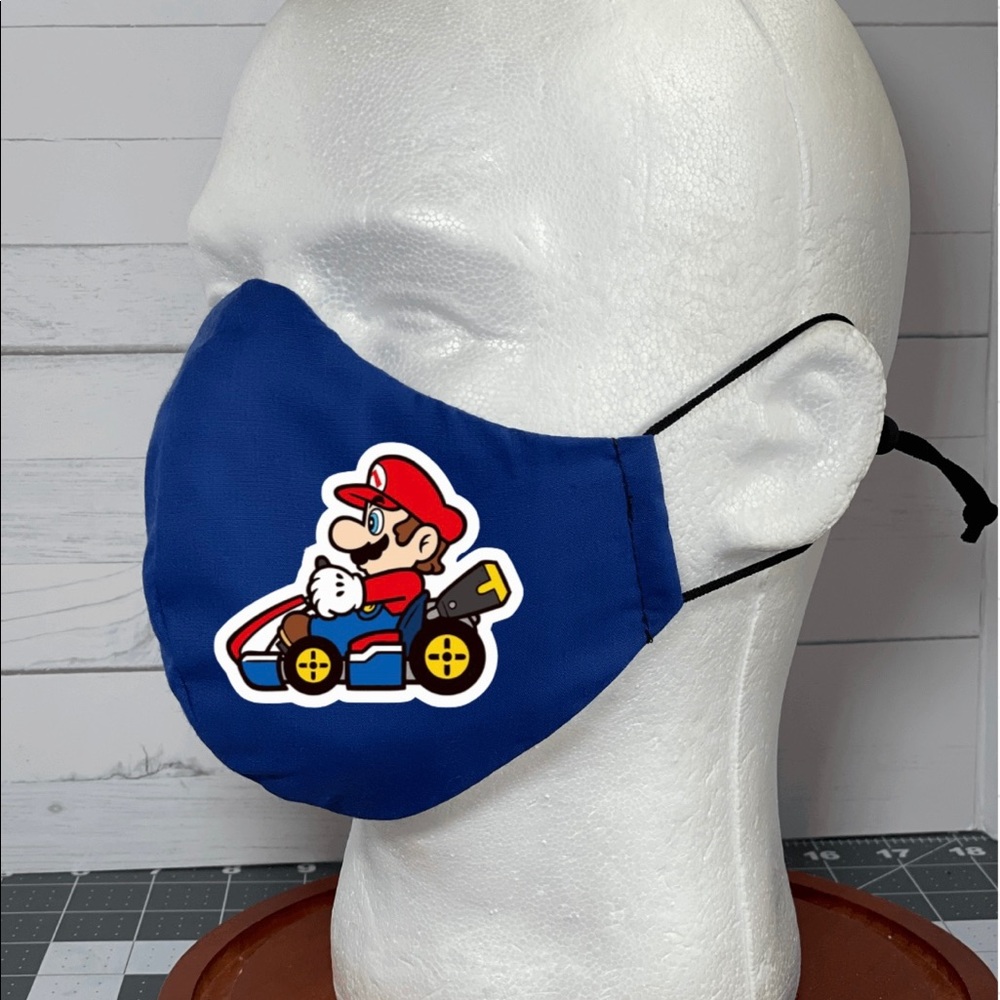 Super mario bros unisex face mask car gamer